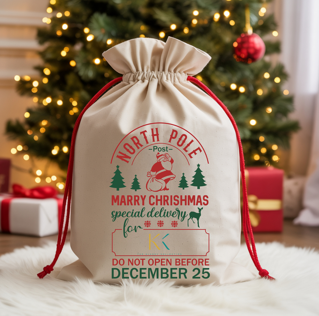 Personalized Santa Sack – North Pole Special Delivery