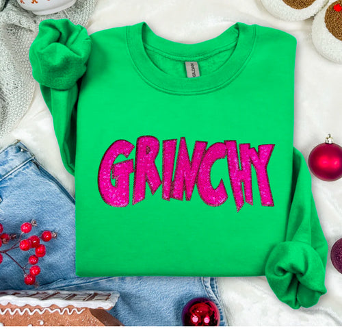 Jolly-ish Green Girl Sequin Pink Print